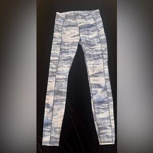 lululemon athletica Navy and Cream Speckled Leggings